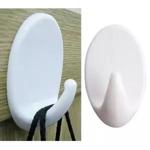 부착형 플라스틱 원형행거 대형 5개 옷걸이 벽걸이 고리마스크 거치대 후크 식후크 식행거 소품 미니 주방