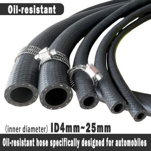 자동차 바이크 오토바이 트럭 밴  라인 호스 NBR 내유성 디젤 진공 ID 4 5 6 8 10 12 14 16 19 20 22 25 mm