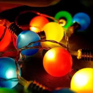 (크기 전구알 1cm)LED 컬러 앵두 전구 USB 줄조명 캠핑 트리 조명