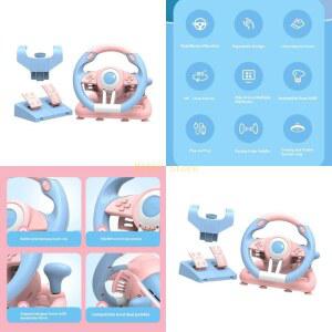 다중 플랫폼용 게임 레이싱 페달 시뮬레이터 베스트 세일 USB 드라이빙 회전 180도 스티어링 레이스