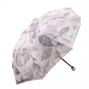 ( )3단우산 고급형3단 양산 암막 우산 양우산 퍼플 여름 휴대용 레이스우산 나뭇잎