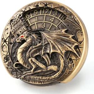 테이블탑 RPG용 GiGuGu 7-in-1 메탈 스피너 Cthulhu 디자인의 판타지 드래곤 룰렛 코인 DND용 아연 합금