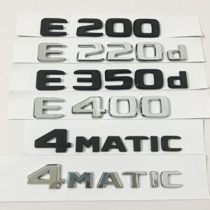 메르세데스 벤츠 W213 자동차 트렁크 로고 스티커, 블랙 실버 문자 E200 E260 E300 E400 E220d E350e 4 매