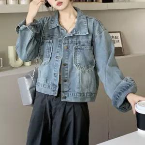 중청 루즈핏 자켓 포포인트 베이직 데님후드집업 크롭 라이더 아노락 트위드가디건 야상 세일러퍼 호피리스