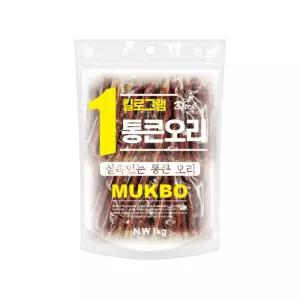 먹보 통큰오리 1kg 말이껌강아지간식 개간식 수제 음식 멍멍이푸드 용품