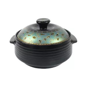 황금란 그린 내열냄비 대주방용품 찌개 예쁜 자기 도자기 찜냄비 요리