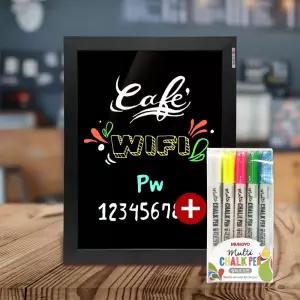 식당 카페용 소형 블랙보드 전용펜 증정메뉴판 와이파이 안내 WIFI 커피숍 보드 흑칠