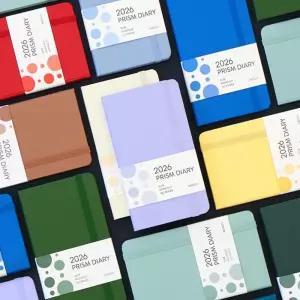 2026 프리즘 슬림 먼슬리 월간 다이어리 날짜형 수첩형2026 주간 업무용 노트 스케줄러 가죽 위클리 A5