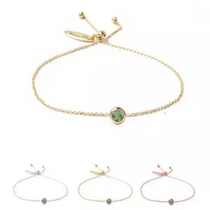 페리도트 오스트리아정품크리스탈 슬라이드 체인팔찌