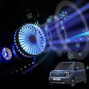 레이EV 차량용 송풍구 호환 선풍기 시즌3용 쿨링팬 무드등 각도조절 숭거치 시원한 미니 작은 용써큘터 용