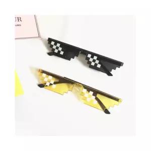 픽셀 모자이크 선글라스 8 비트 스타일 특이한 안경 파티 코스튬