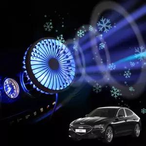 G70 차량용 송풍구 호환 선풍기 시즌3용 쿨링팬 무드등 각도조절 숭거치 시원한 미니 작은 용써큘레이터 용