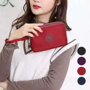 [골드스마일]여행용 패브릭 미니 클러치 스마트폰 지갑 파우치 케이스