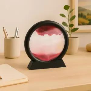 인테리어 소품 모래시계형 샌드 아트 액자 움직이는 슬로우 움직이는멍 그림 오브제