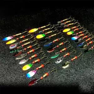 암산코리아 봄버 스피너 루어 30개 세트하드베이트 미노우 피쉬 민물용 바다낚시용 메탈 물고기모양 고급