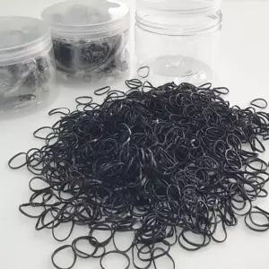 ( )대용량 머리 고무줄 미니 밴드 검정 머리끈 고무끈 여아