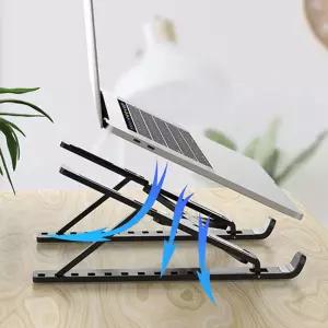 쿨샵 노트북 받침대 10단 조절 접이식 거치대맥북 태블릿 아이패드 갤럭시탭 테PC 이블 키보드 프로 스탠드