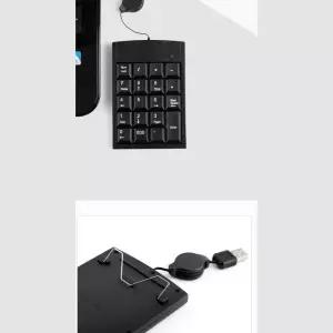 은행 숫자 키패드 USB 보드 19 휴대용 블랙사무용무선 저소음 미니블루투스 스마트폰 노트북 컴퓨터 데스크