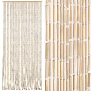 베채오 수제 대나무 구슬 커튼 65가닥 비즈 커튼 행잉 칸막이 복도 창문 옷장 보호 러스틱 히피 스토어 장식 35 75인