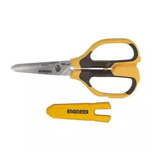 엔지니어 가위(DP) PH-57Y 210mm 노랑 (1EA)전용캡포함 와이어절단 공구 절단용 마이크로세레이션 핑거가드