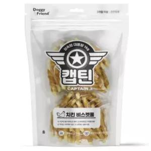 도기프렌드 캡틴 치킨 비스켓롤 1kg강아지먹이 간식 멍멍이용 치킨껌 애완경
