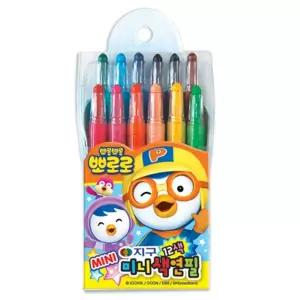 지구화학 뽀로로 미니 샤프식 색연필 12 2개어린이집 그림 놀이 미술 칠놀이 문구 선물용 칠연필