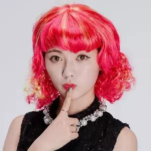 큐티걸 가발 레드 파티 할로윈 이벤트 행사 소품엽기 의상 변신용품 연극 스티커사진 변장