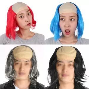 파티가발 마빡이 노래방 장기자랑 대머리변장소품 변장가 엽기가 할로윈 의상 변신용품 연극 스티커사진가