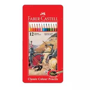 파버카스텔 틴 일반 색연필 12파이 화이캐 전문가 선물용 유성 입학 케이스 화이