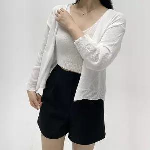 여성 나시 가디건 세트 여름 투피스패션 시원한 썸머 편한 바캉스 휴양지 여행 코디 모던 트렌디 유니크 시