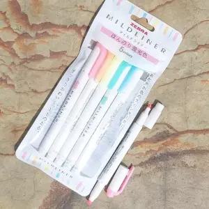 제브라 트윈닙 형광펜 MILDLINER 5색 Fluorescent잘써지는 학생선물 단체 양면 듀얼 세트 밑줄 중요표시 독