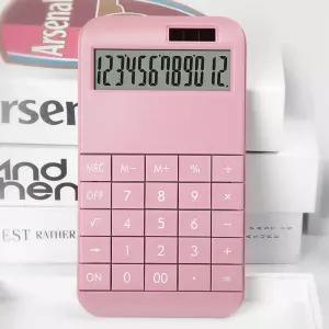 12자리 공학용 전자계산기 사무용품 귀여운 책상꾸미기 예쁜 미니 오피스 이쁜 용계산기 일반 데스크테리어