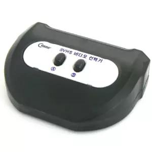 Coms SVHS 수동 선택기 스위치 2:1컴퓨터용품 전자제품분배기 AV분배기 분배기 부품 네트워크주변기기 PC