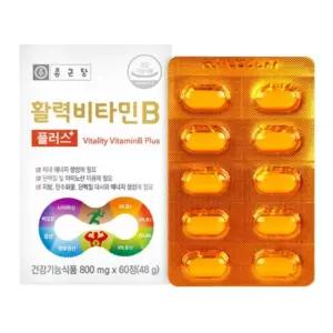 종근당 활력 비타민B 플러스 800mg x 60정 B영양제 보조제 분보충제 보충제