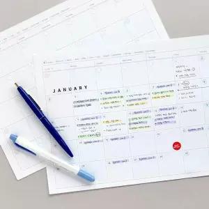 [셀러에이드]먼슬리 데스크 패드 리필 속지 (만년형) 사무용품