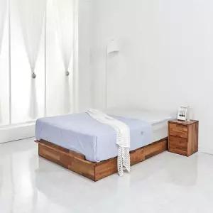 가구산책 멀바우 무헤드 침대 SS SP214