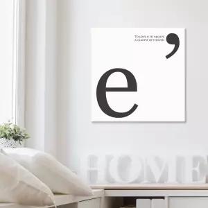 포인트 캔버스 액자 모던 타이포e 인테리어그림 거실 카페 북유럽 소품 포스터 벽걸이