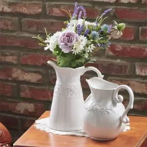 비올라 저그 화병 2size 소 장식 품인테리어 미니꽃병 유리 빈티지 튤립 인테리어품