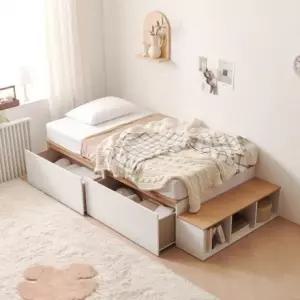 가구산책 대용량 높은수납침대SS 빅서랍 SET+라텍스탑 매트리스 DN7115