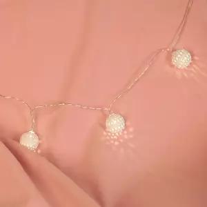 Jdt 10구 USB LED 화이트볼 가랜드 전구 줄조명크리스마스장식 트리 와이어 가조명 감성 캠핑