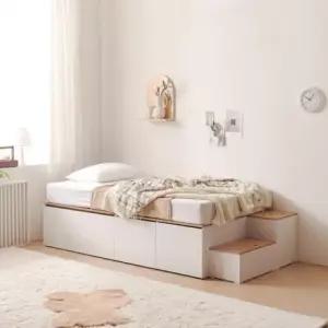 가구산책 대용량 높은수납침대SS 도어형 SET+유로탑 매트리스 DN7073