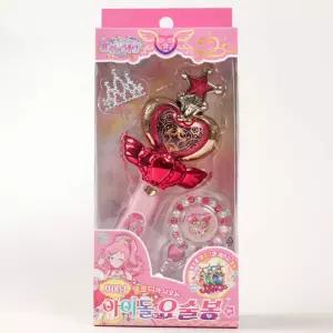 반짝이는프리채널아이돌요술봉비즈팔찌 세트 선물용 체인지 왕관헤어핀 멜로디마술 막대 여아 라이트