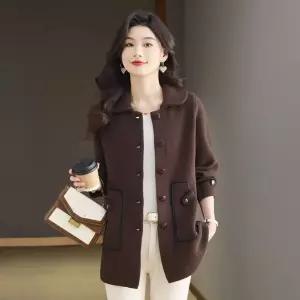 솜브레로스 여자 롱 가디건 카디건 가을 겨울 모직 미디 예쁜 DOS3