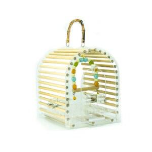 앵무새 이동장 새장 산책 아웃 중형 가정용 배낭 파충류 투명 분양 플러스 꾸미기