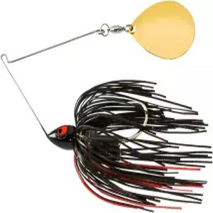 워 이글 커스텀 루어 나이트 타임 페인팅 헤드 싱글 콜로라도 스피너베이트 블랙 레드 스커트 3/4온스.