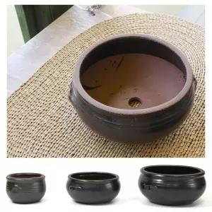 무공해 둥근모양 옹기화분 (중) (대)수공예 예쁜 다육이 미니 도자기