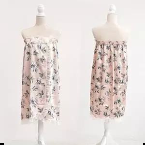 랩가운 핑크플라워 골프샤워가운 라운딩 로브 여름 랩 가벼운