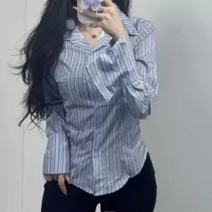 세로스트라이프 와이드 커프스 셔츠여성남방 기본 남방티 남방 줄무늬 캐주얼