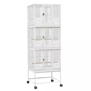 대형 새장 새집 3단 흰색 사육장 앵무새 철재 케이지