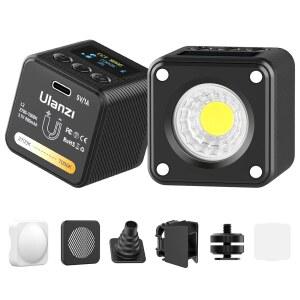 [미국배송] 울란지 L2 바이컬러 COB 비디오 라이트 미니 큐브 라이트 LED 카메라 휴대용 사진 조명 2700-7000K 디머블 CRI95+ 800MAH 충전식 및 마그네틱 디자인